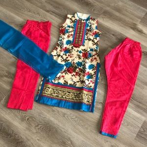 Floral kids Punjabi Suit